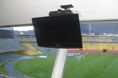 instalacion tv bogota estadio futbol